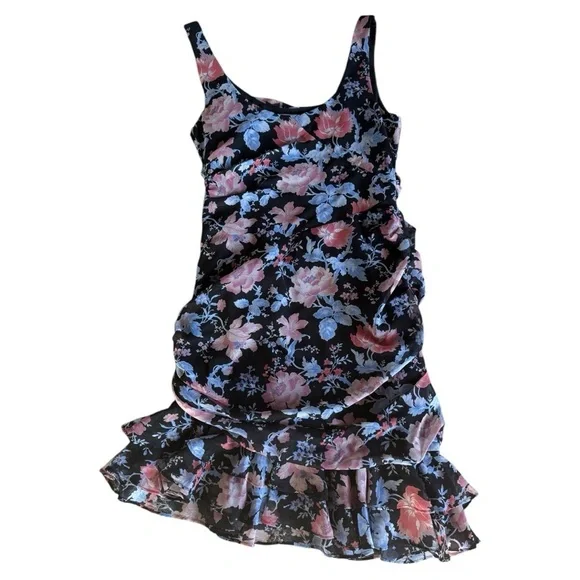 NWT Emanuel Ungaro Francesca floral ruched mini dress size M - Picture 5 of 6